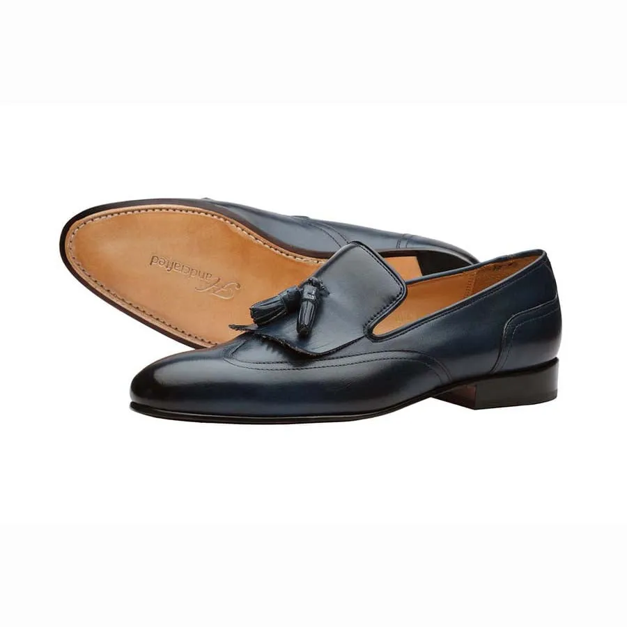 Navy Kiltie Tassel Loafers