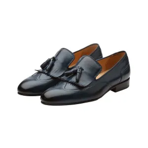 Navy Kiltie Tassel Loafers