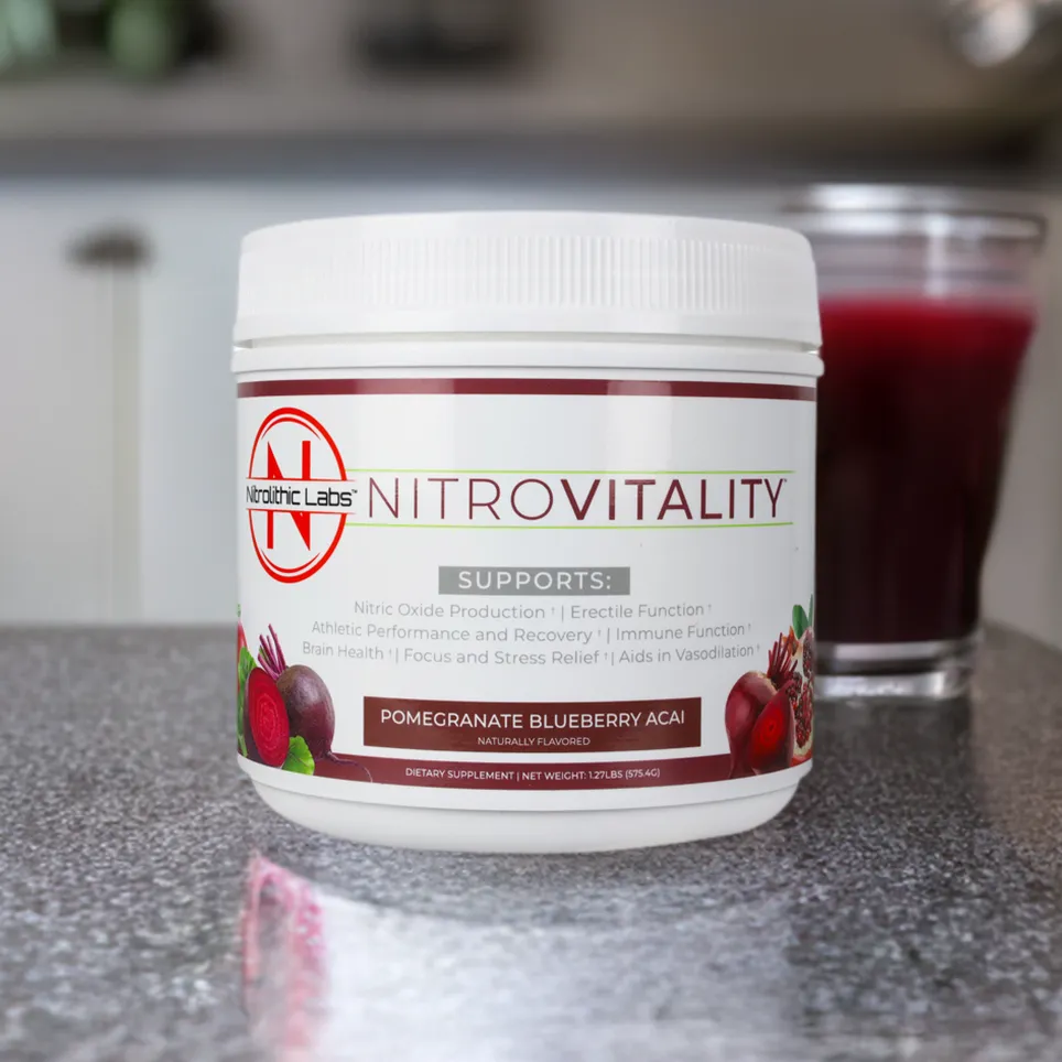 Nitrolithic Labs | Nitrovitality | Potent Nitric Oxide Pre-Workout | Caffeine-Free | 60 Servings