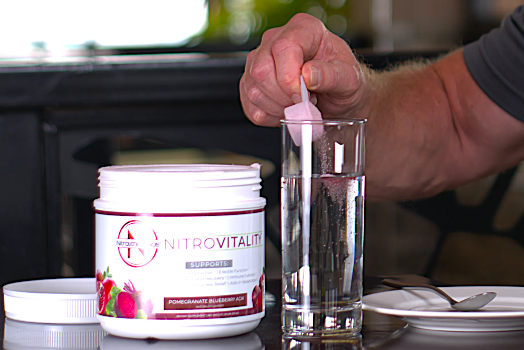 Nitrolithic Labs | Nitrovitality | Potent Nitric Oxide Pre-Workout | Caffeine-Free | 60 Servings