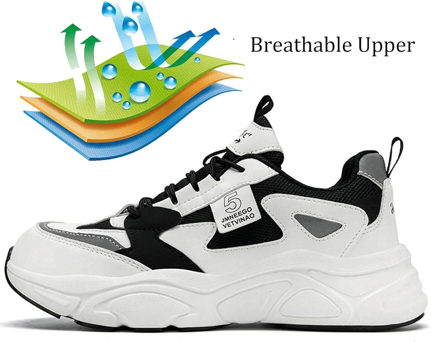 Nutropa Steel Toe Boots for Men, Lightweight Safety Work Shoes, Comfortable Breathable Composite Toe Boots Slip-Resistant Indestructible Shoes