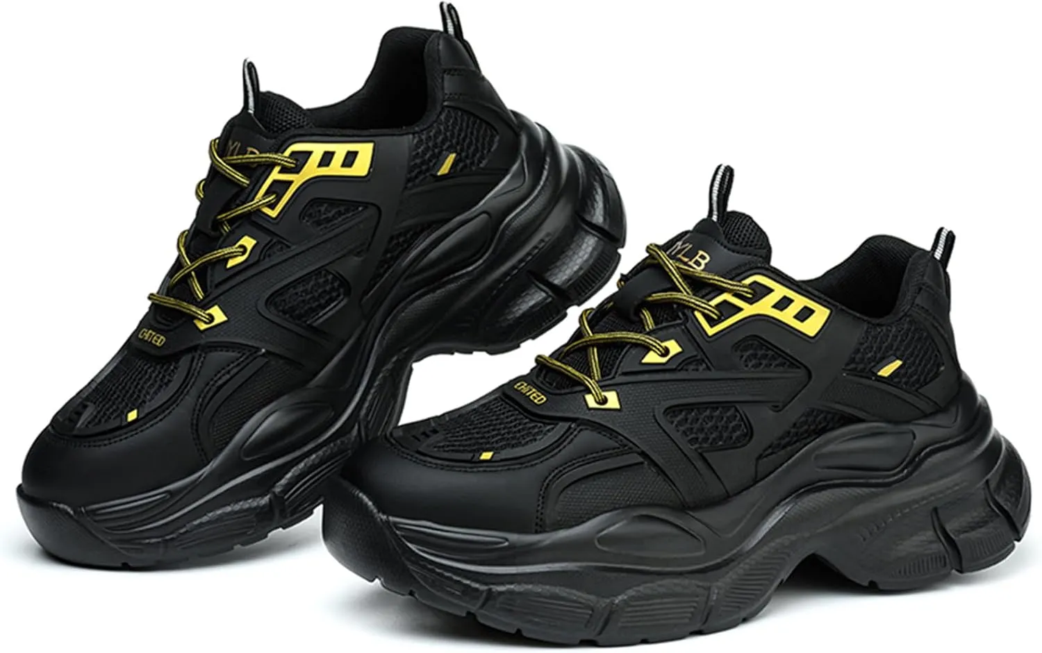 Nutropa Steel Toe Boots for Men, Lightweight Safety Work Shoes, Comfortable Breathable Composite Toe Boots Slip-Resistant Indestructible Shoes