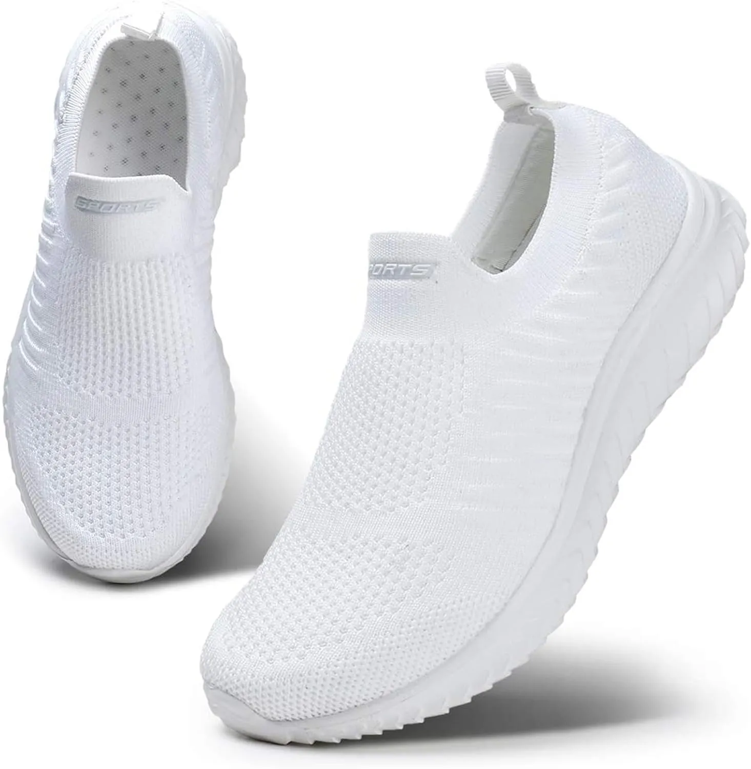 Orthopedic Walking Shoes for Diabetic Women Slip On Sneakers with Arch Support Comfortable Casual Loafers Plantar Fasciitis Foot Heel Pain Relief