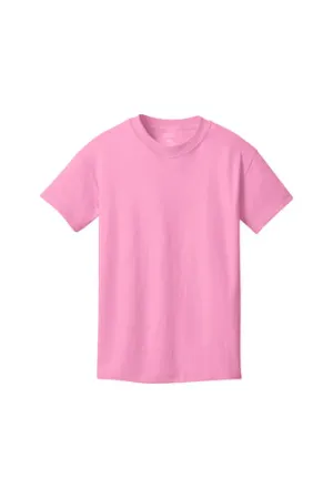 Port & Company Youth Core Cotton Tee - Candy Pink