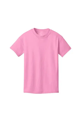 Port & Company Youth Core Cotton Tee - Candy Pink