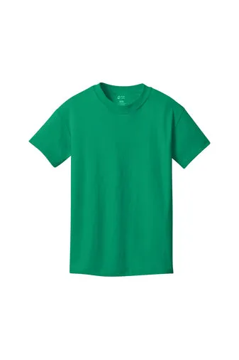Port & Company Youth Core Cotton Tee - Kelly Green