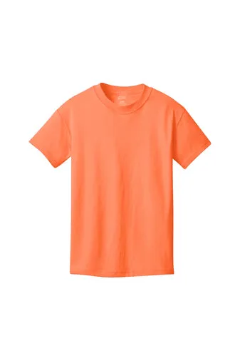 Port & Company Youth Core Cotton Tee - Neon Orange