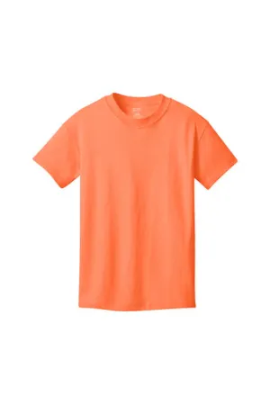 Port & Company Youth Core Cotton Tee - Neon Orange