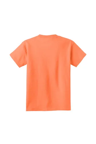 Port & Company Youth Core Cotton Tee - Neon Orange