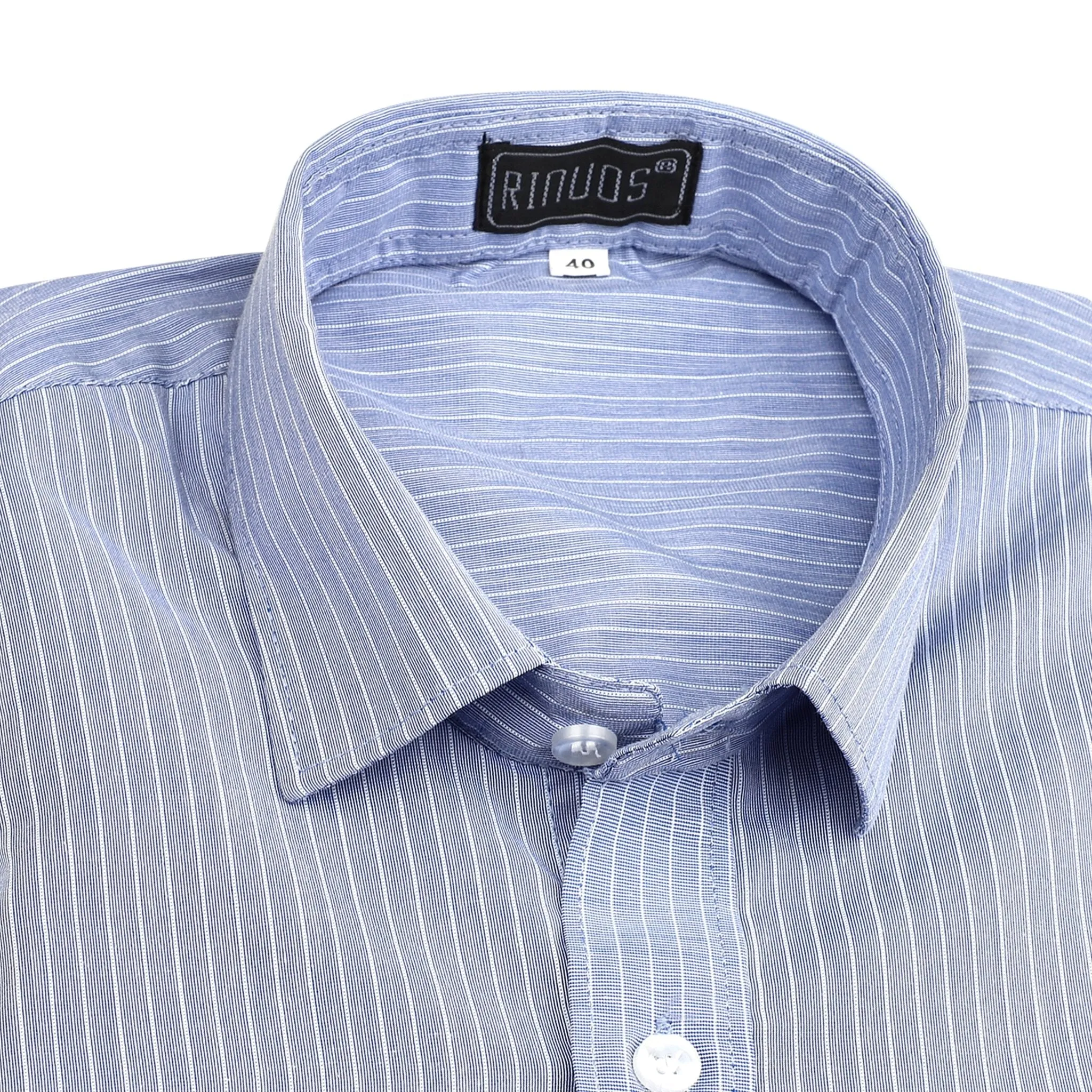 Prestige Blue Striped Cotton Shirt