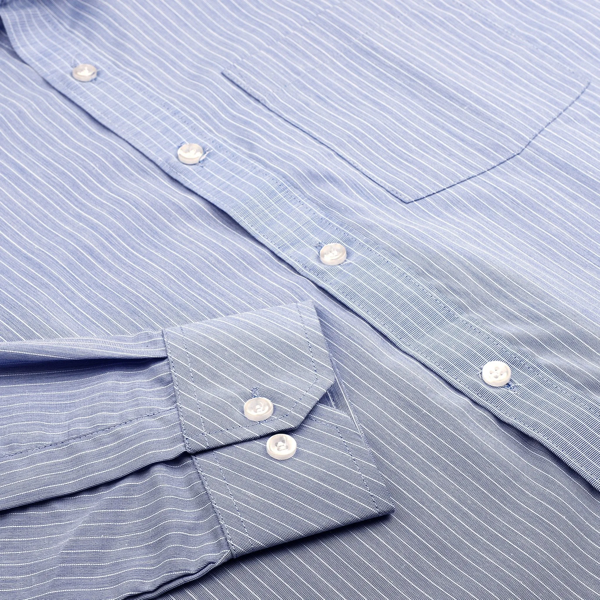 Prestige Blue Striped Cotton Shirt