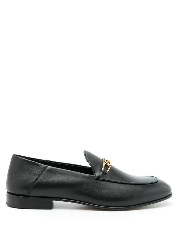 SALVATORE FERRAGAMO Melbourne Leather Loafers Black