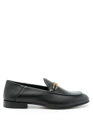 SALVATORE FERRAGAMO Melbourne Leather Loafers Black