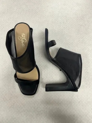 Sandals Heels Block By Clothes Mentor In Black, Size:6.5