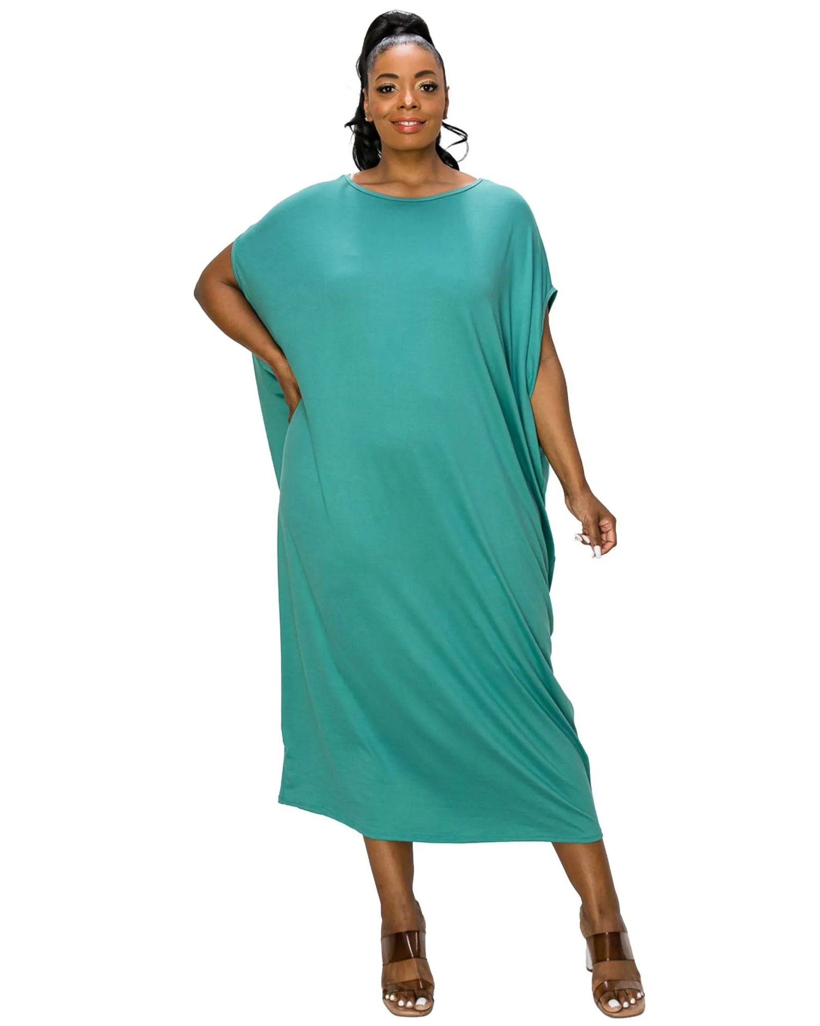 Sasha Kaftan Dress | Jade Dusty