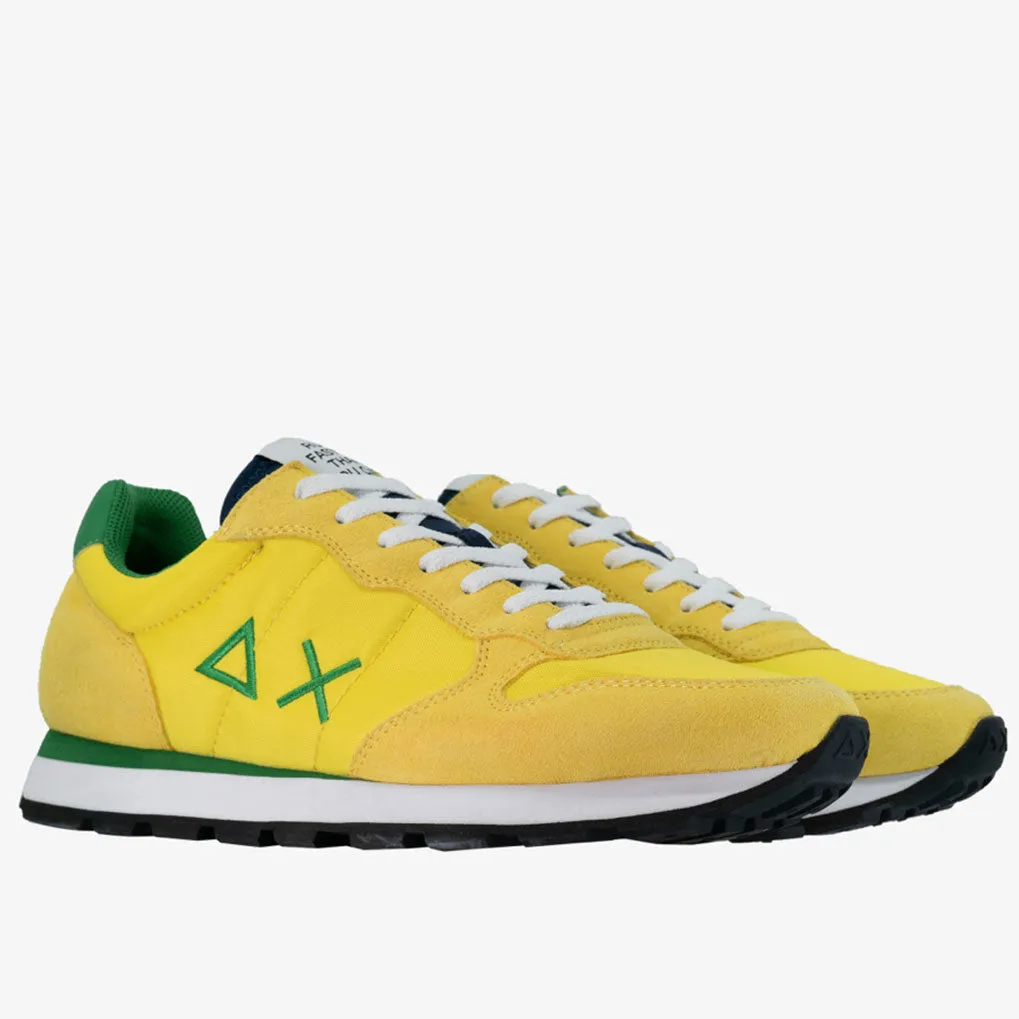 Scarpe Uomo Sun68 Sneakers Tom Solid Nylon Giallo-Verde