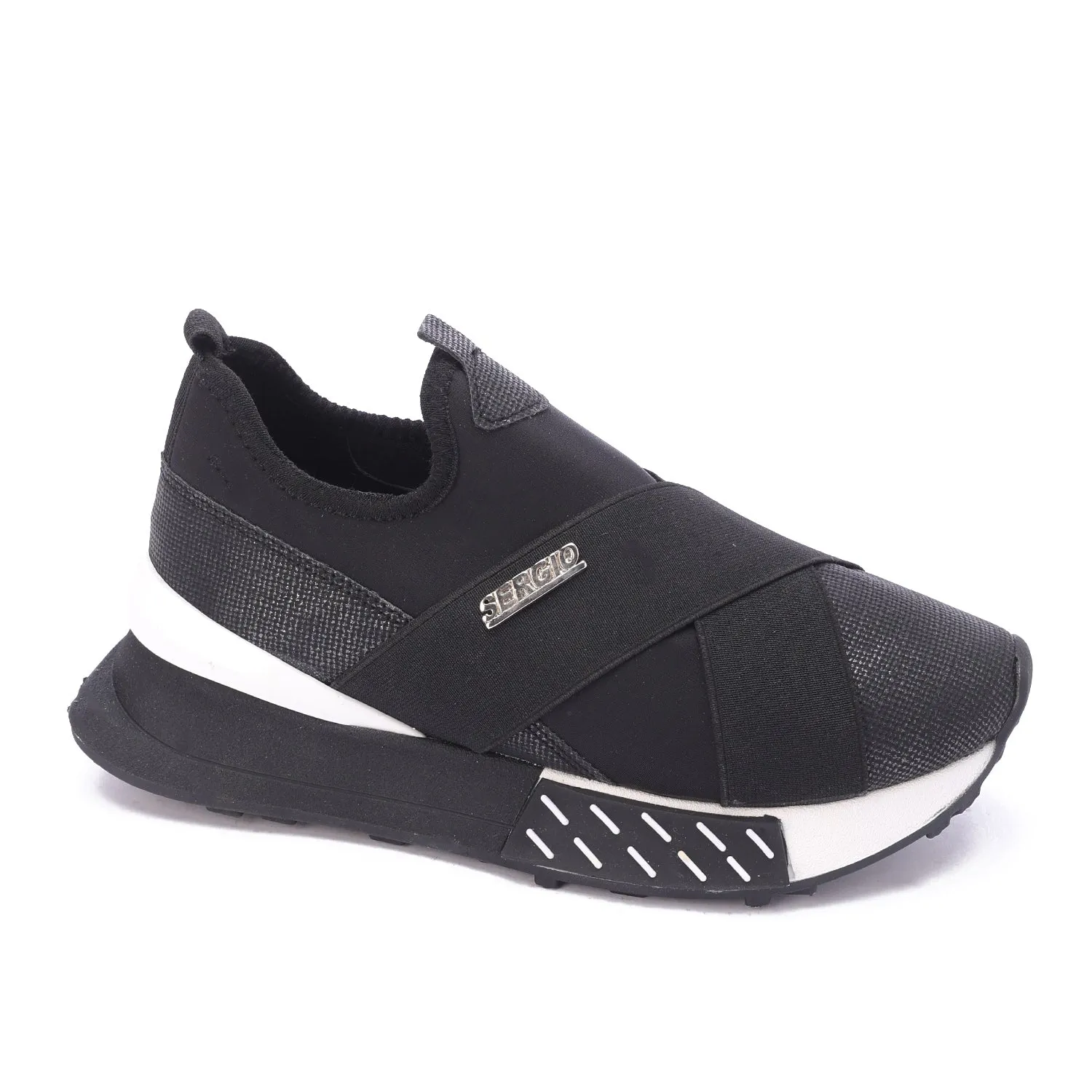 SERGIO Slip-On Sneakers-Black