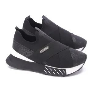 SERGIO Slip-On Sneakers-Black