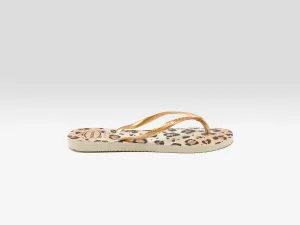 Slim Anamals Flip Flops for Women  (251 / W / BROWN)
