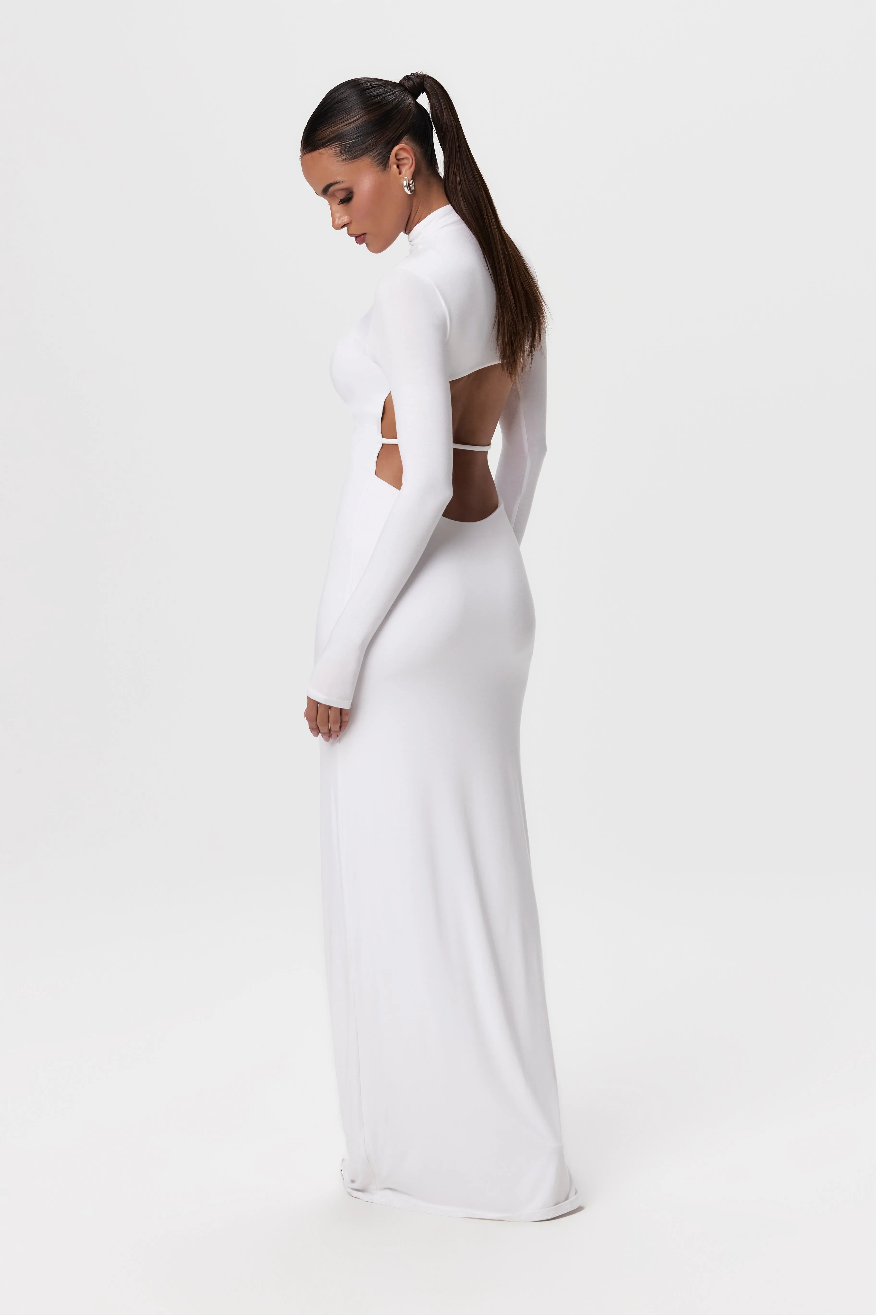 Smooth Back Cut Out Maxi Dress