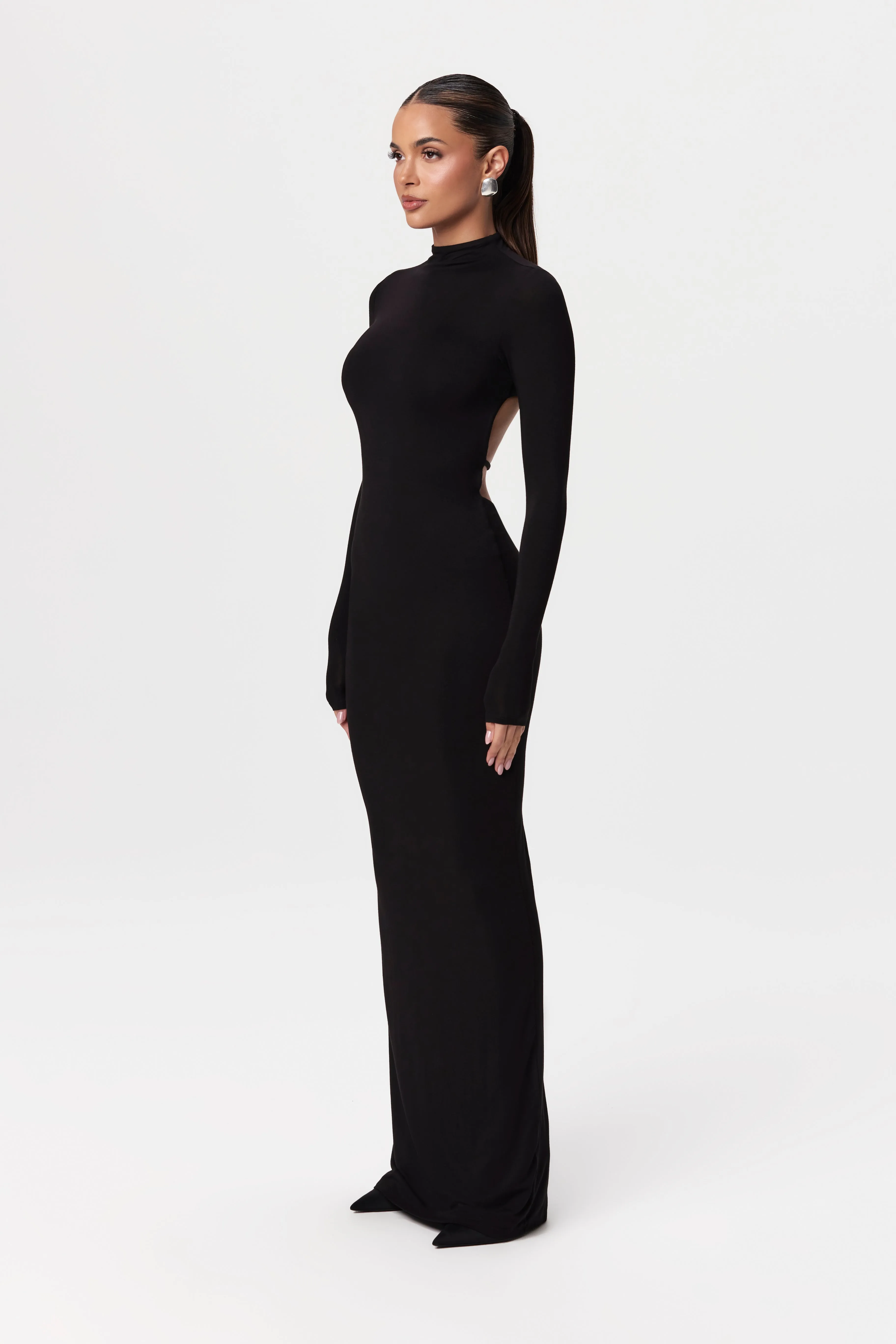 Smooth Back Cut Out Maxi Dress