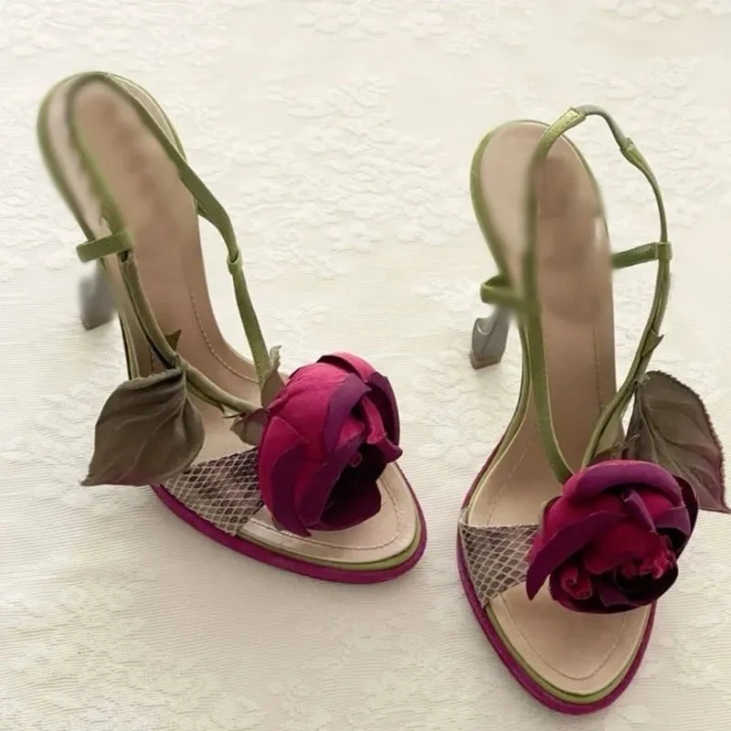 Snakeskin Buckle Sandals