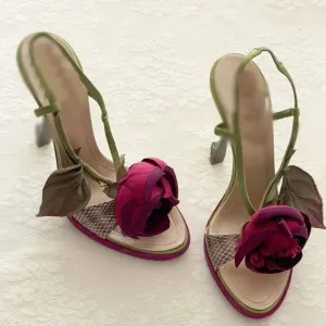 Snakeskin Buckle Sandals
