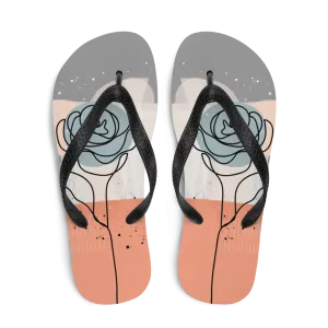 Soft Flower Line Flip-Flops