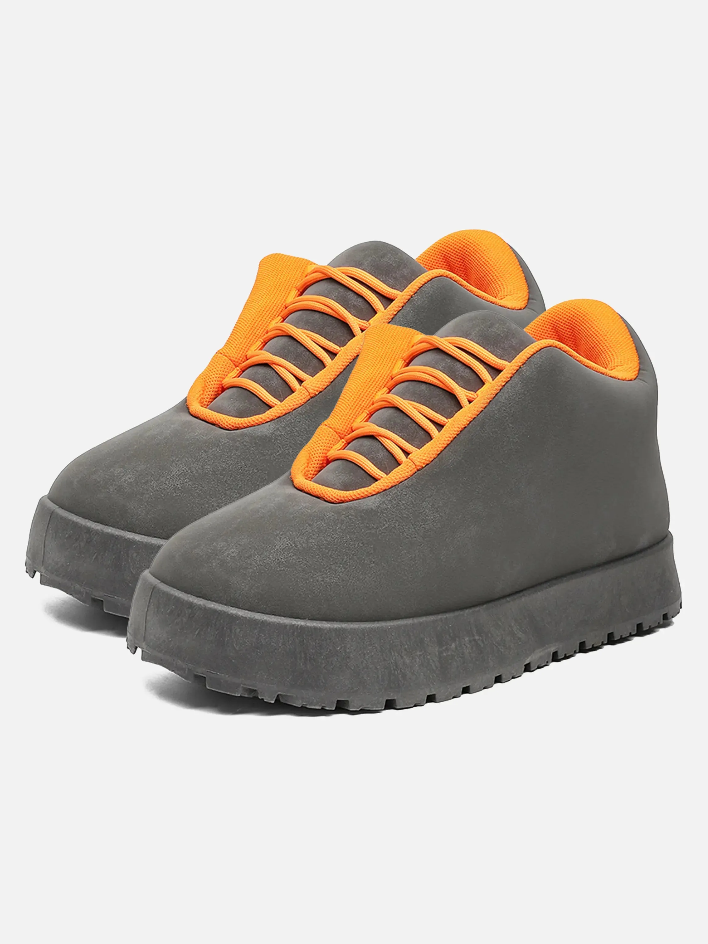 Solid Color Thick-soled Breadboard PU Shoes