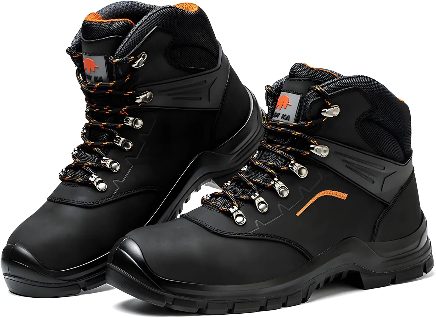 Steel Toe Shoes for Men Waterproof Construction Safety Work Boots Oil and Slip Resistant Puncture Proof Logger Boots