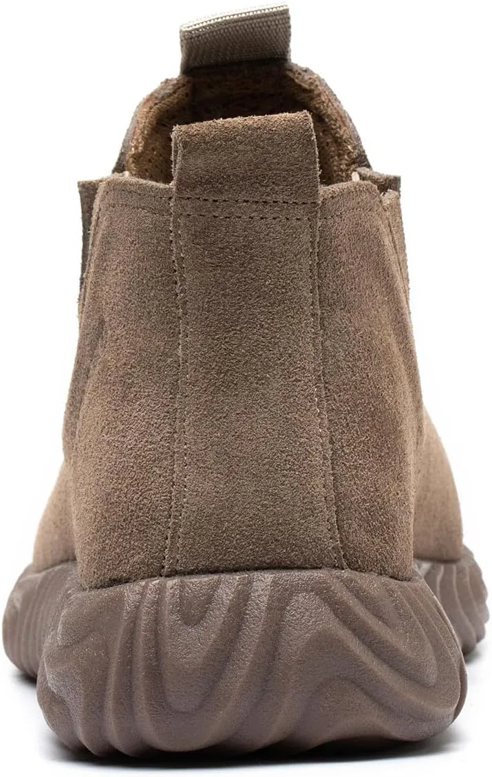 Steel Toe Shoes for Men Welding Mens Work Shoes Slip On Comfortable Safety Composite Toe Construction Boots