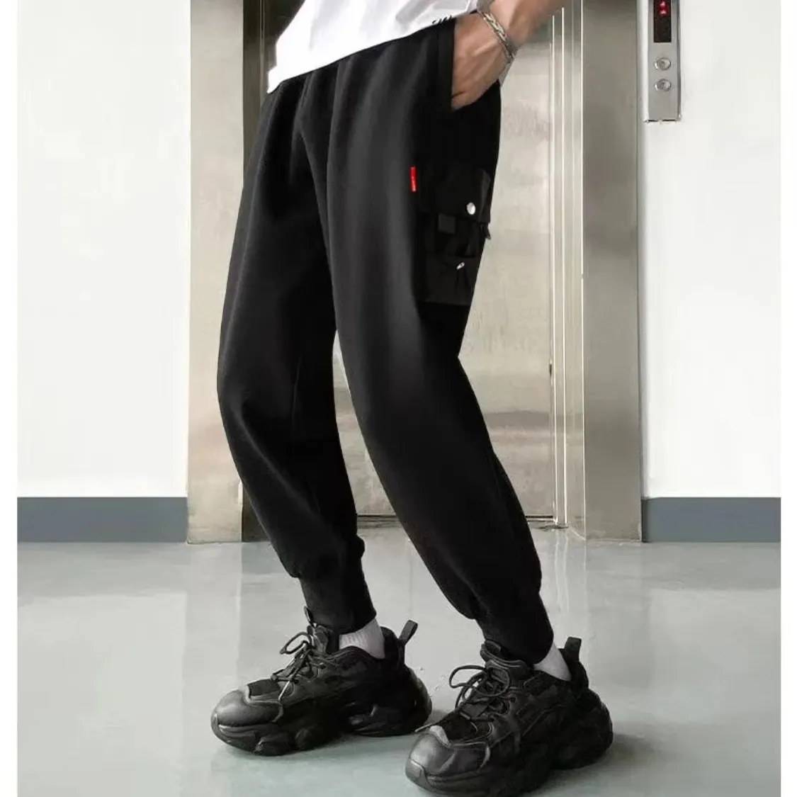 Stoergo - Cargo Broek Heren – Stijlvolle Joggingbroek met Zakken, Verstelbare Taille