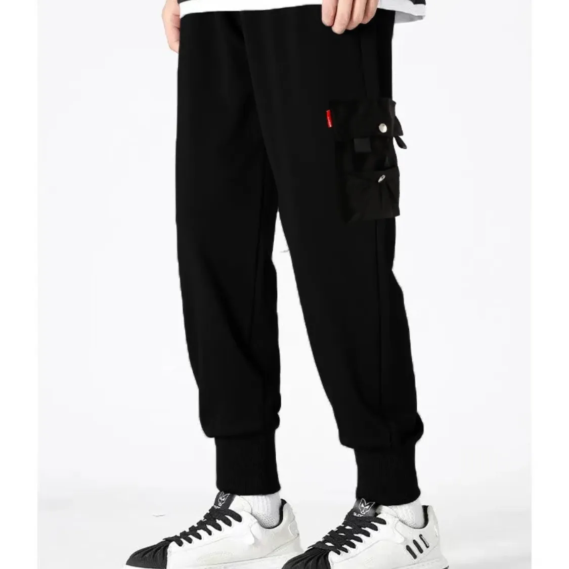 Stoergo - Cargo Broek Heren – Stijlvolle Joggingbroek met Zakken, Verstelbare Taille
