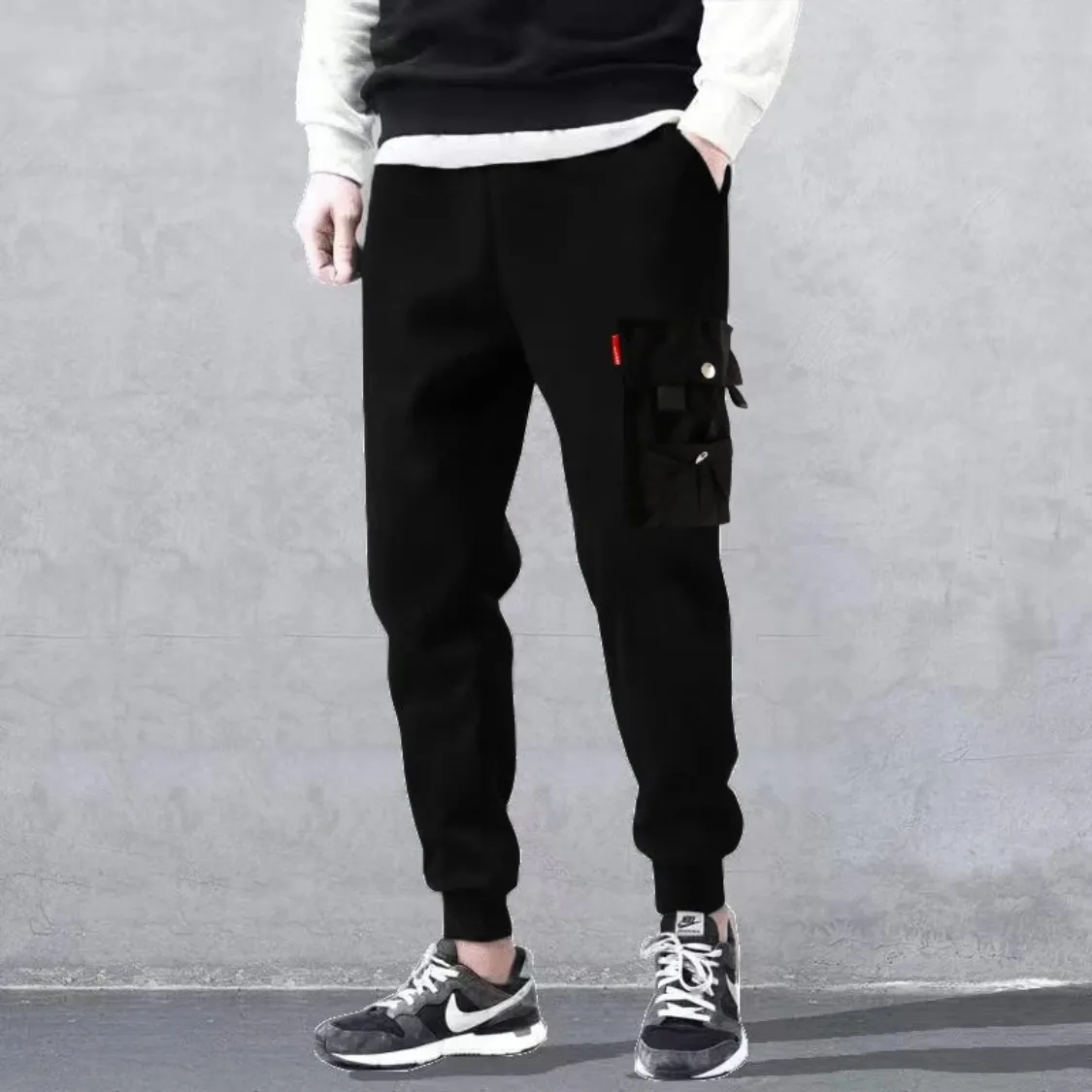 Stoergo - Cargo Broek Heren – Stijlvolle Joggingbroek met Zakken, Verstelbare Taille