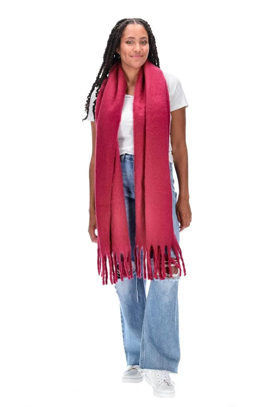 Tassel Scarf Magenta