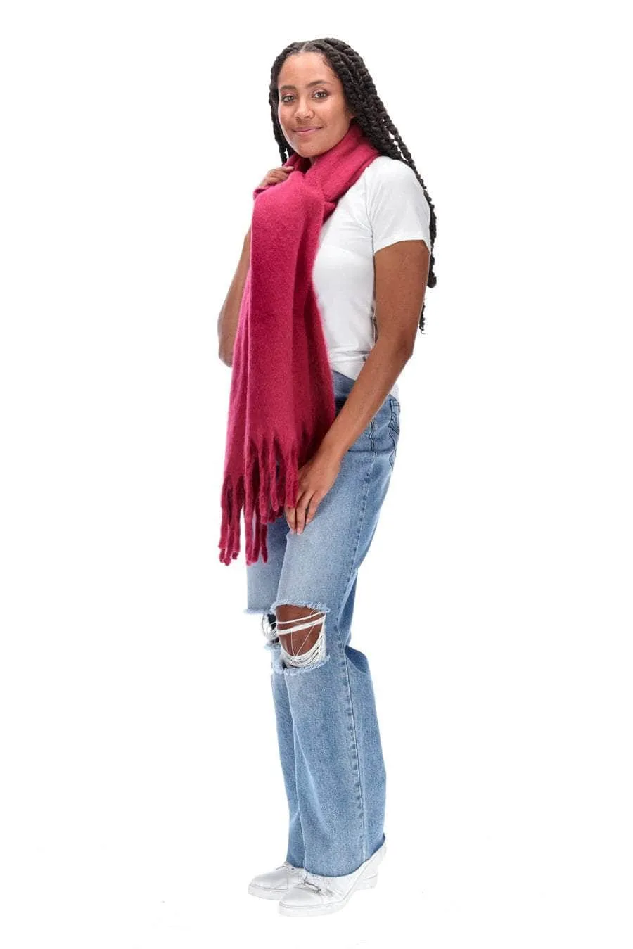 Tassel Scarf Magenta