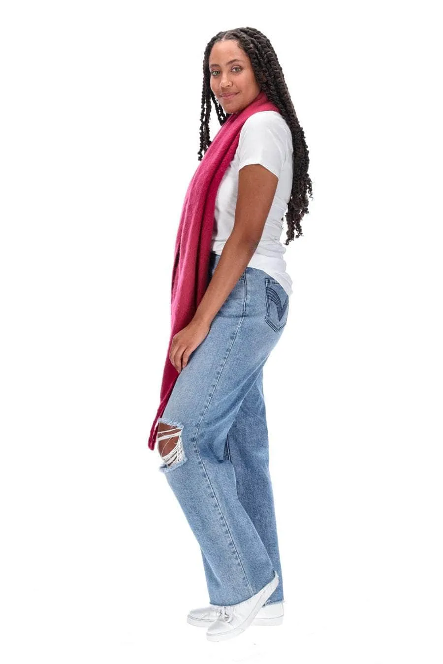 Tassel Scarf Magenta