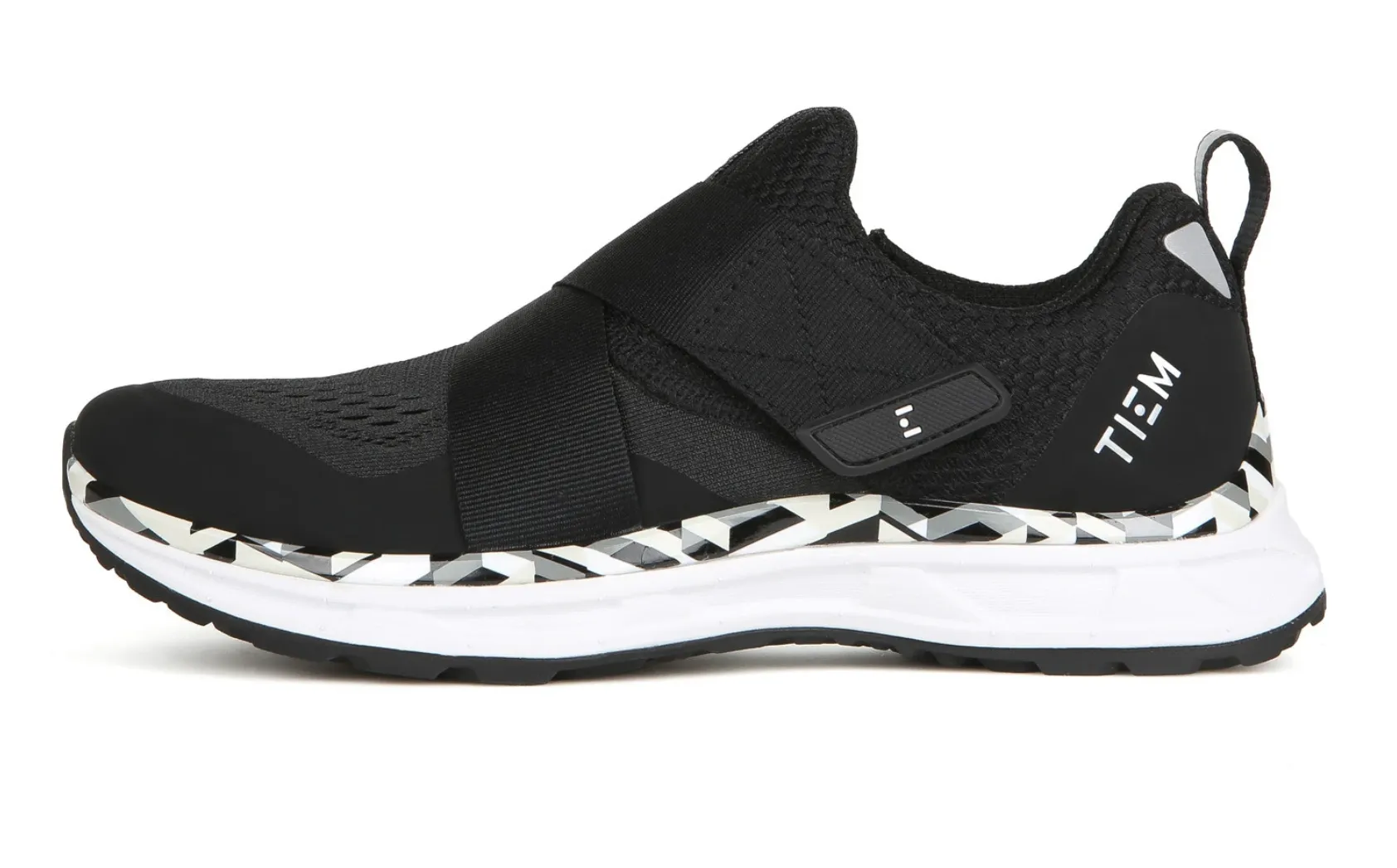 TIEM SLIPSTREAM - BLACK GEOMETRIC INDOOR AND OUTDOOR CYCLING SHOES