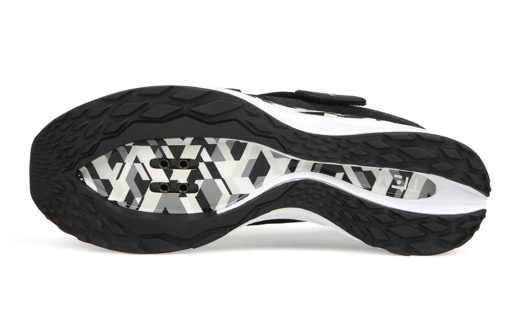 TIEM SLIPSTREAM - BLACK GEOMETRIC INDOOR AND OUTDOOR CYCLING SHOES