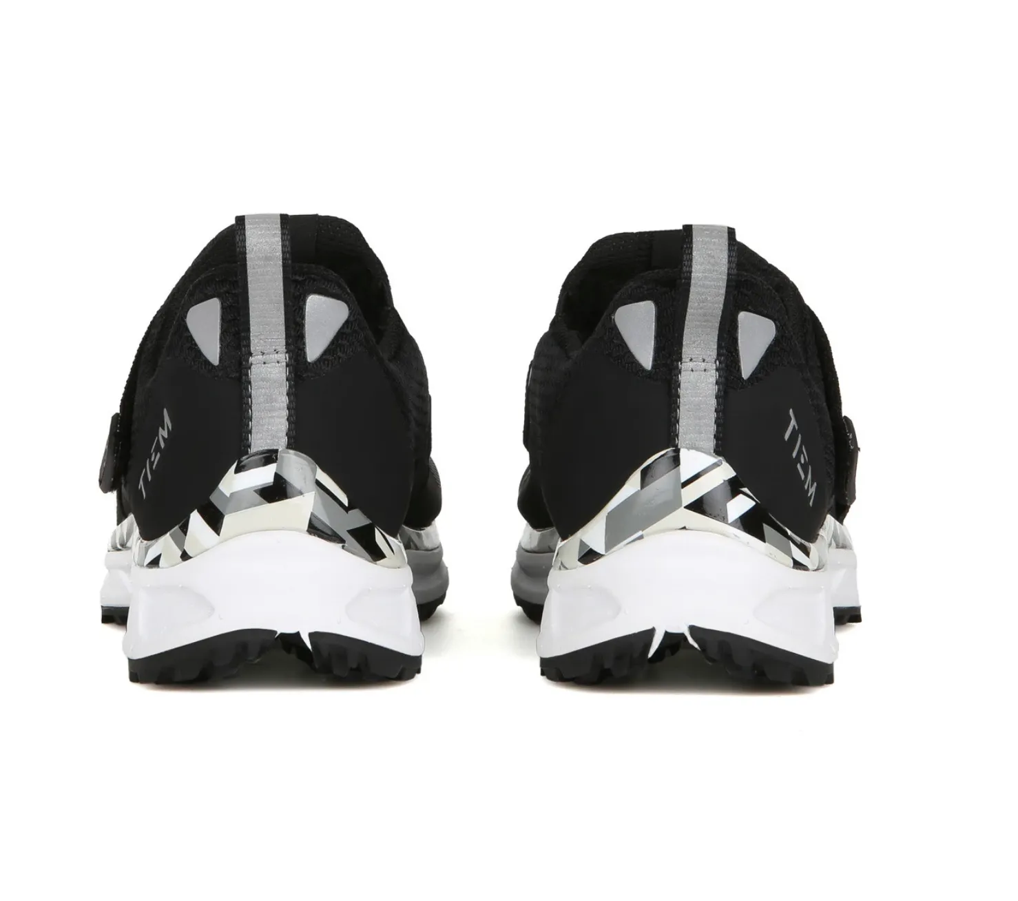 TIEM SLIPSTREAM - BLACK GEOMETRIC INDOOR AND OUTDOOR CYCLING SHOES