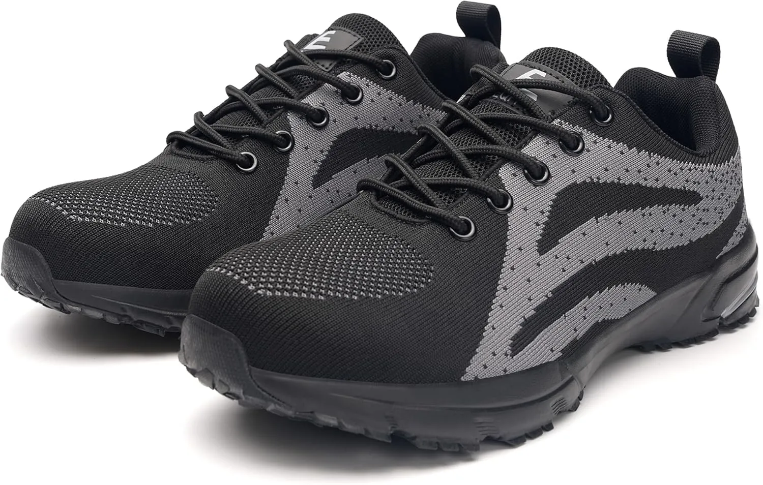 Unisex Adults Work Shoes - Black - All Seasons - Industrial & Construction - Lace-Up - Mesh - Moderate Cushioning - Hiking - Adults (Men & Women) Outdoor Enthusiasts & Athletes