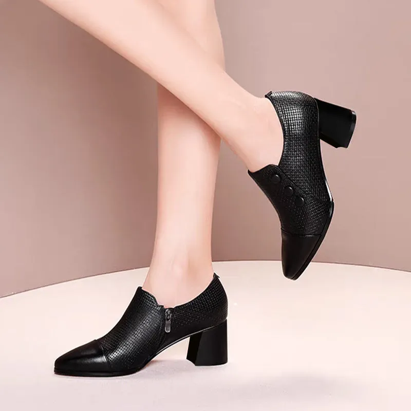 Women's Pointed Toe Leather Loafers（50% OFF）
