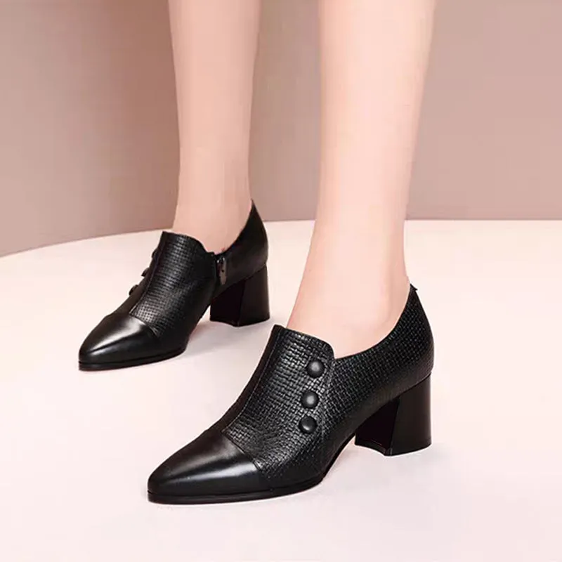 Women's Pointed Toe Leather Loafers（50% OFF）