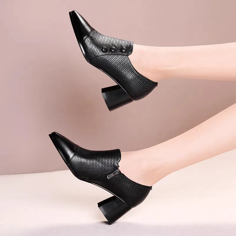 Women's Pointed Toe Leather Loafers（50% OFF）