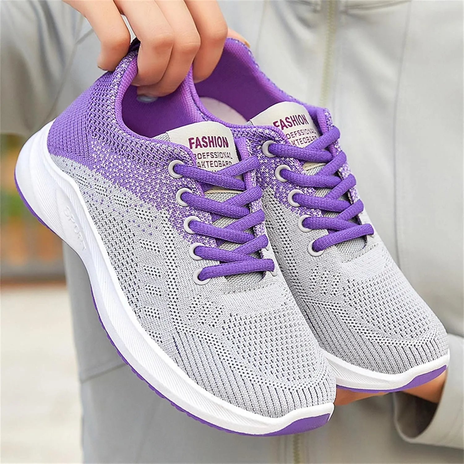 Women's Walking Sock Shoes Elastic Knit Lightweight Womens Tennis Shoes Wide Width Casual Shoes Black Platform Sneaker White Tennis Shoe Cross Trainer Shoe