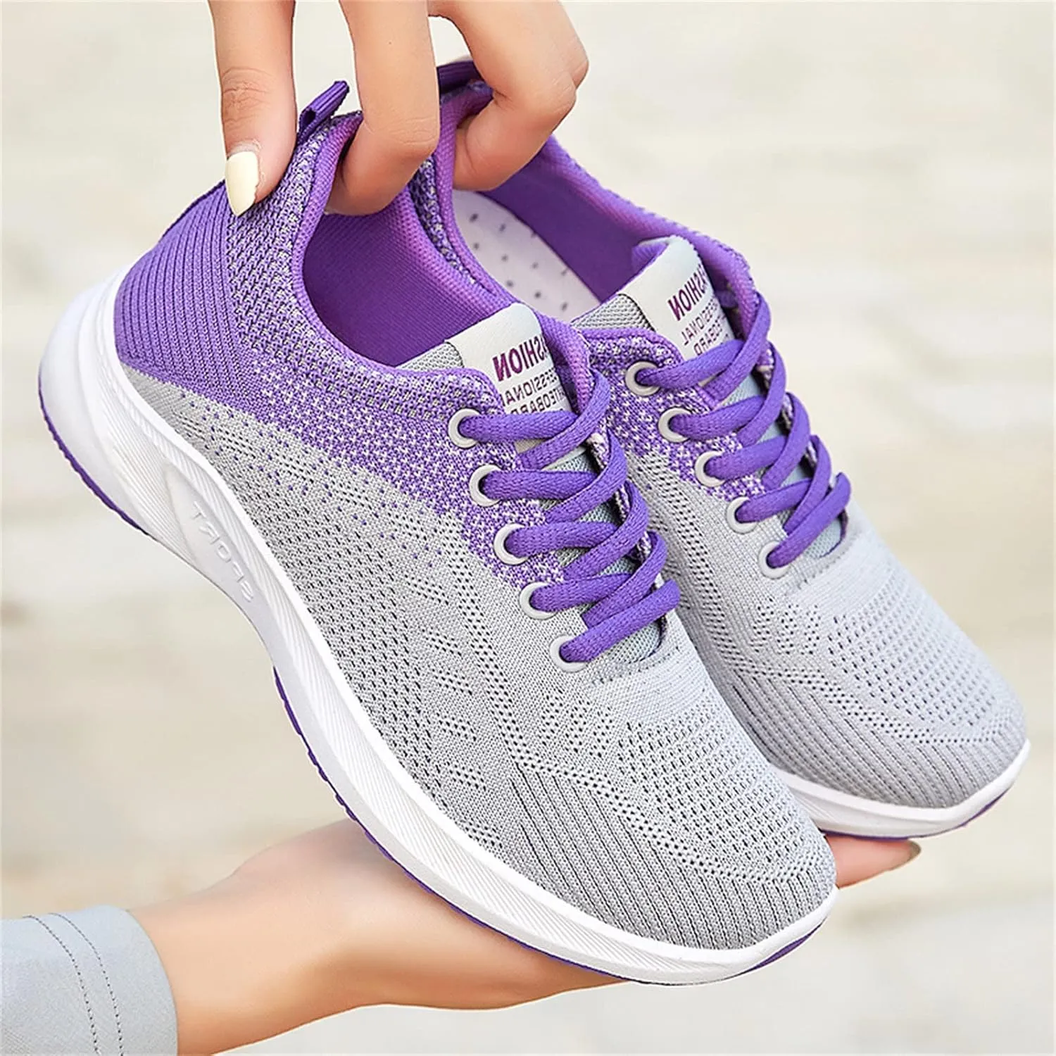 Women's Walking Sock Shoes Elastic Knit Lightweight Womens Tennis Shoes Wide Width Casual Shoes Black Platform Sneaker White Tennis Shoe Cross Trainer Shoe